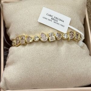 Camila Coelho Gold Cubic Zirconia Gemstone Bracelet NWT